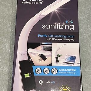 OttLite White LED Sanitizing Lamp with Wireless Charging New In Box